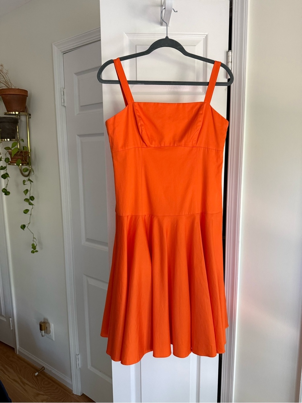 Lauren Ralph Lauren Vintage Drop Waist Lined Dress in Orange Sleeveless — Size 8